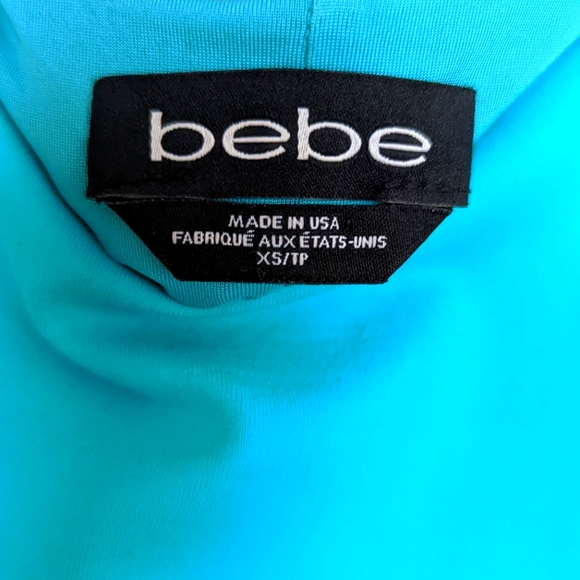 Bebe Gorgeous Turquoise Blue Mini Dress - Picture 5 of 5